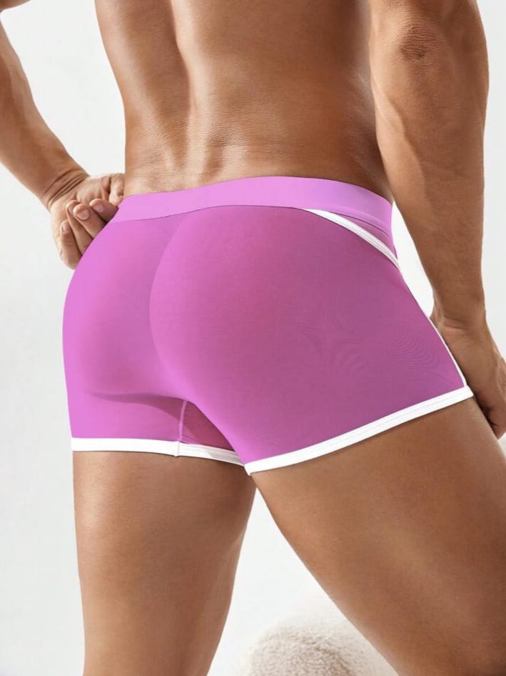 MAD-MEN Men's Perspective Mesh Sexy Square Cut Underwear